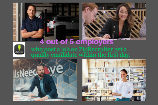  ZipRecruiter-Post your first jobin minutes